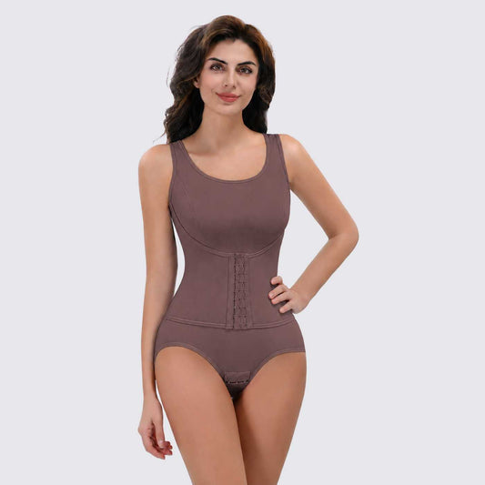 Tank Bodysuit Shapewear with Zipper Belt