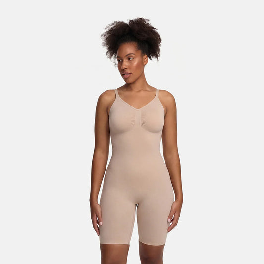 Sculpting Mid-Thigh Shapewear Bodysuit