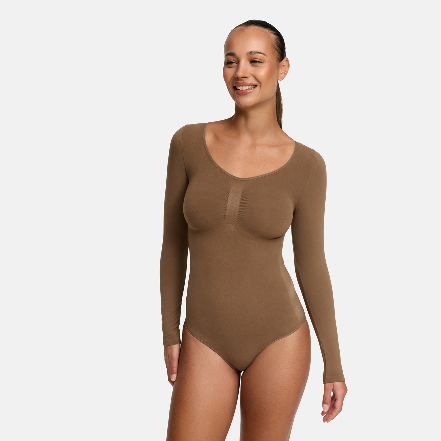 Longsleeve Thong Sculpting Bodysuit
