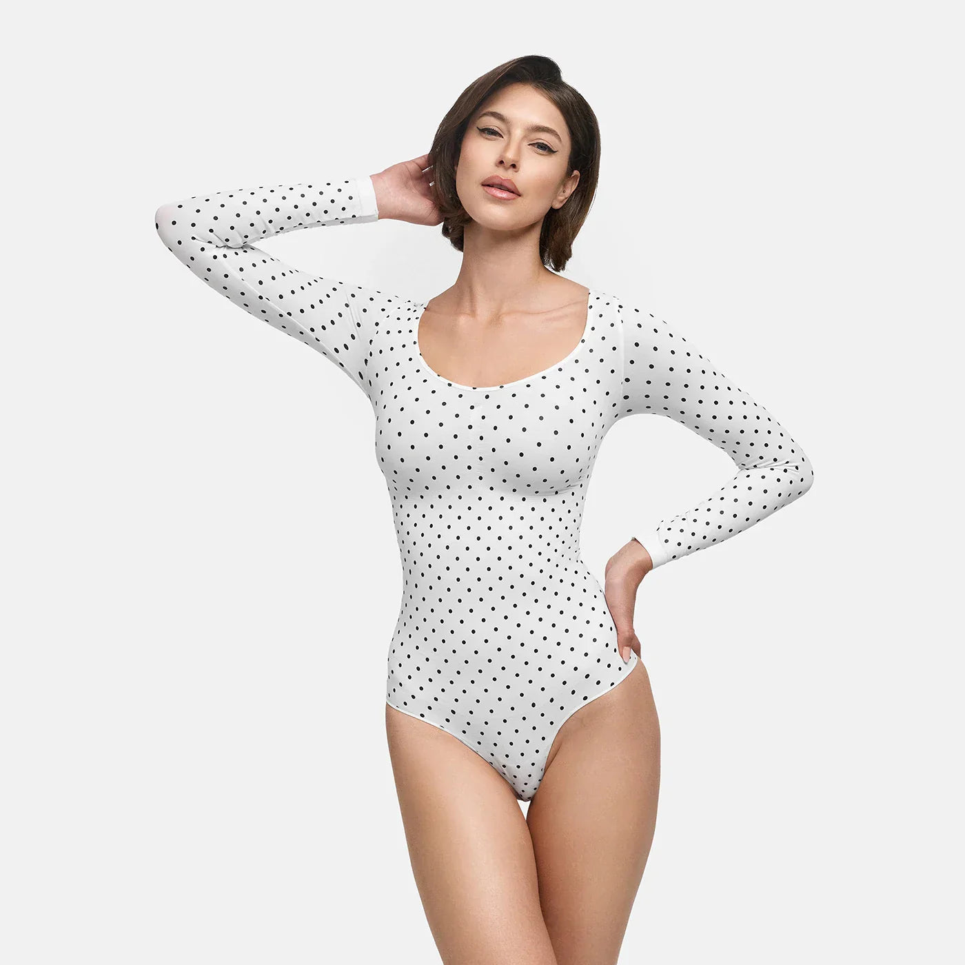 Longsleeve Thong Sculpting Bodysuit