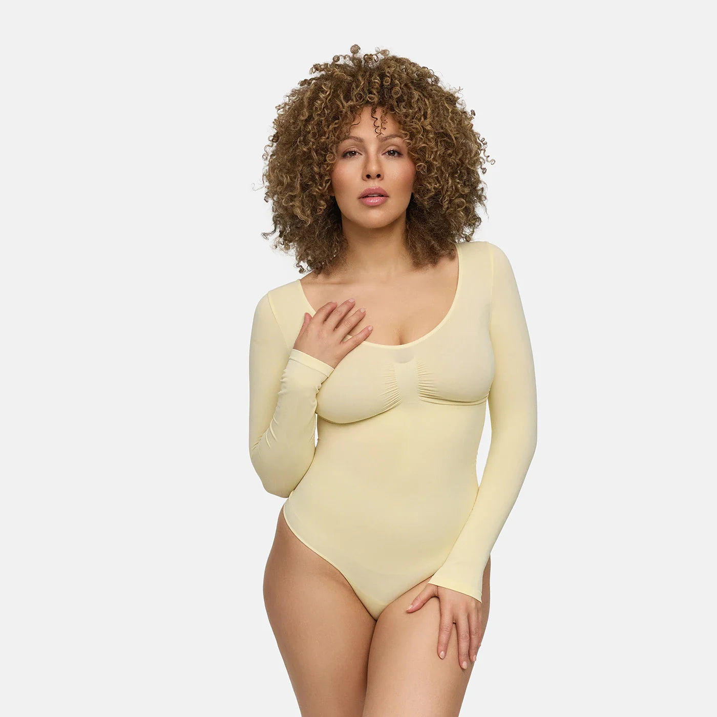 Longsleeve Thong Sculpting Bodysuit