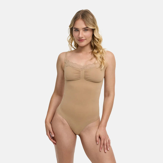 Lace Bodysuit Sculpting Shapewear with Brief