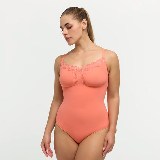 Lace Bodysuit Sculpting Shapewear with Brief