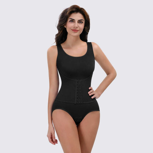 Tank Bodysuit Shapewear with Zipper Belt