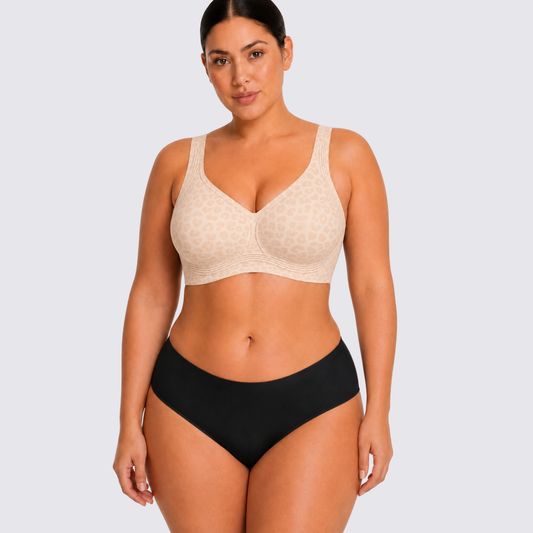 Seamless Support Bra with Adjustable Straps