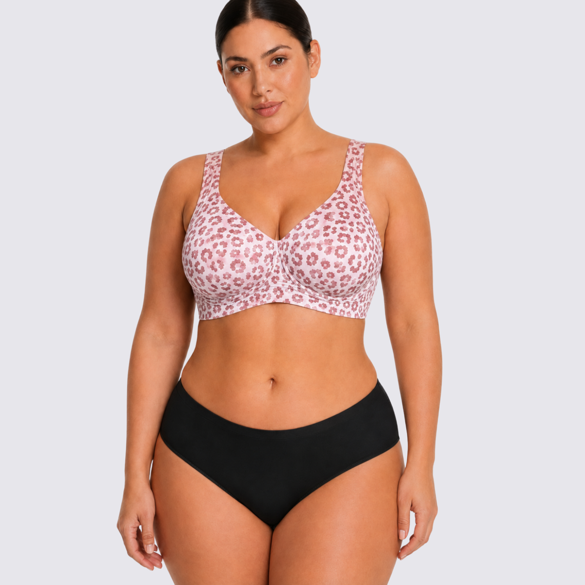 Seamless Support Bra with Adjustable Straps